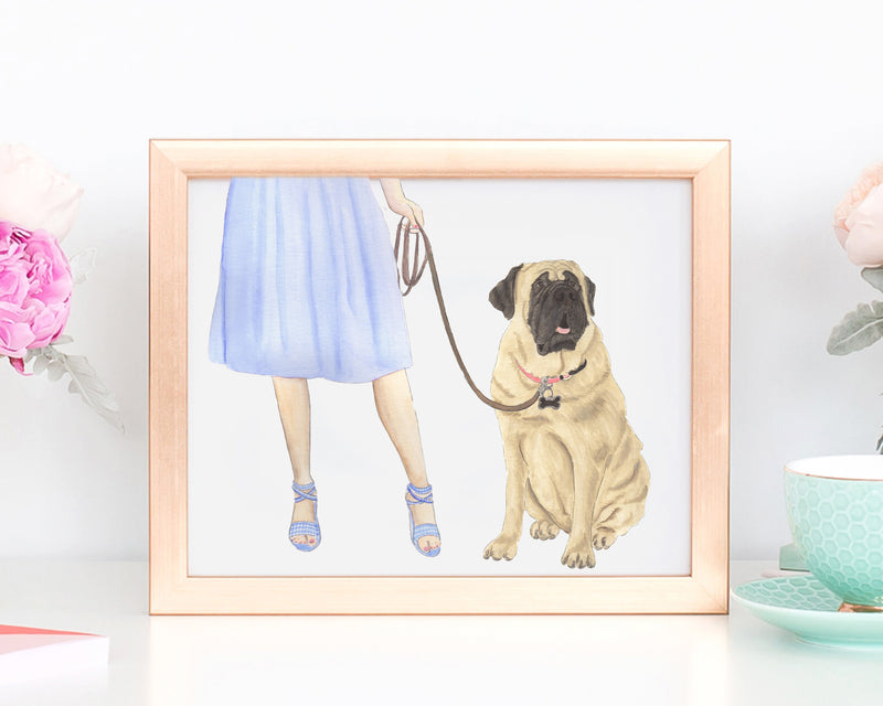 Custom Mastiff Dog Mom Print