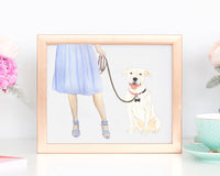 Custom Pitbull Staffy (White) Dog Mom Print