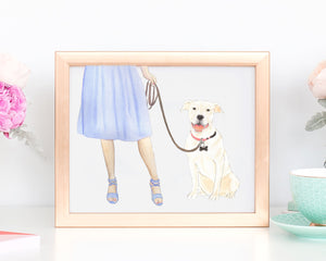 Custom Pitbull Staffy (White) Dog Mom Print