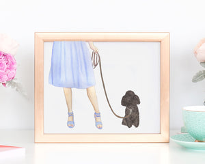 Custom Poodle (Black) Dog Mom Print