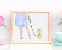 Custom Poodle (Blonde Tan Golden) Dog Mom Print