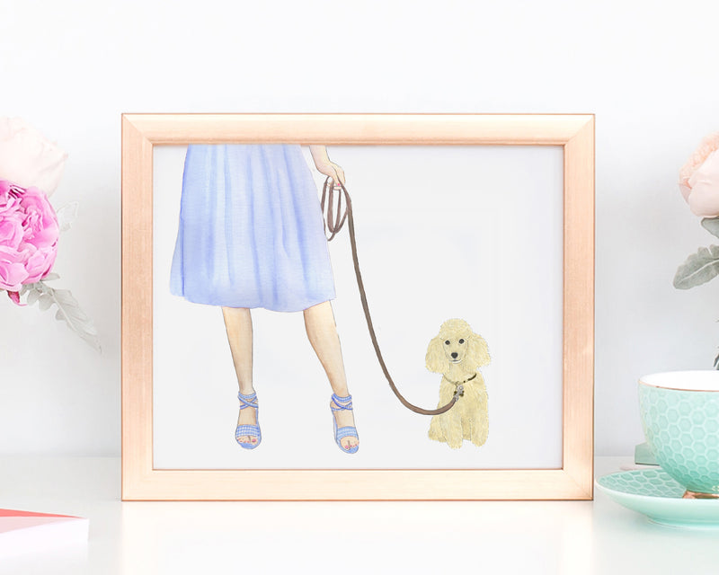 Custom Poodle (Blonde Tan Golden) Dog Mom Print