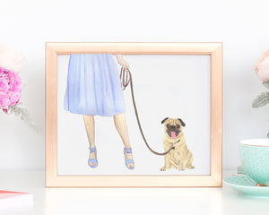 Custom Pug Dog Mom Print
