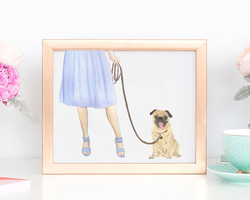Custom Pug Dog Mom Print
