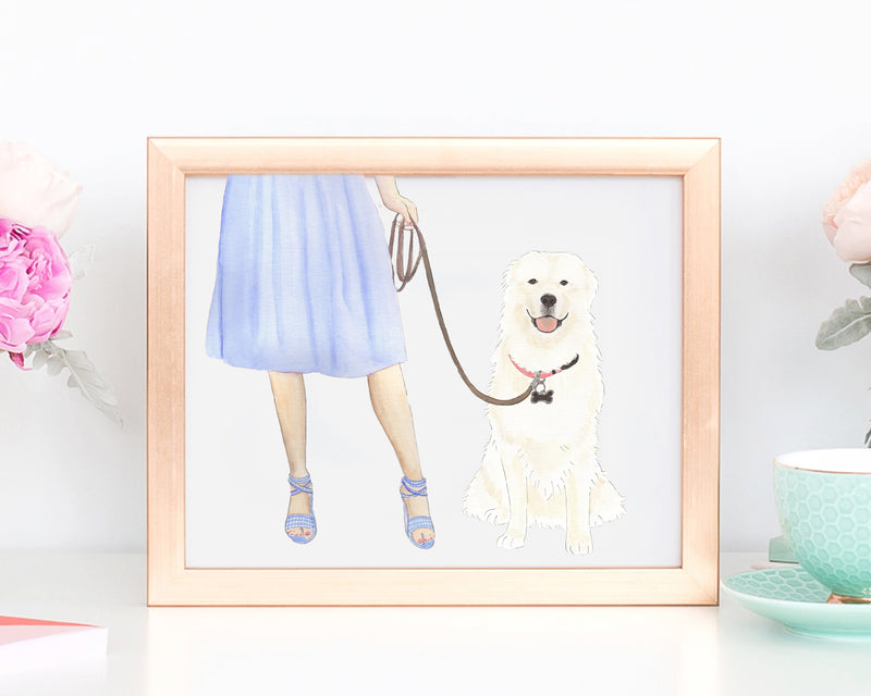 Custom Great Pyrenees Dog Mom Print