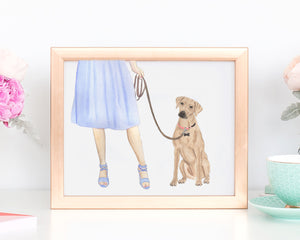 Custom Rhodesian Ridgeback Dog Mom Print