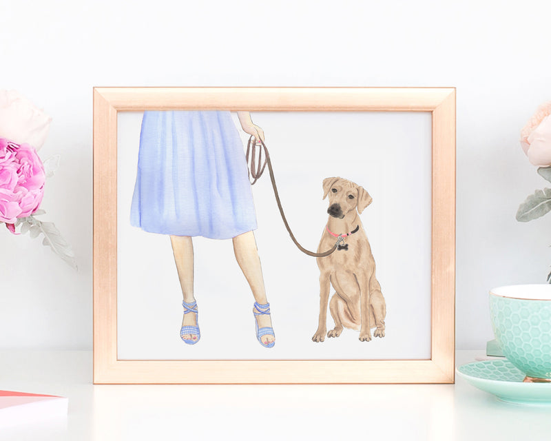 Custom Rhodesian Ridgeback Dog Mom Print