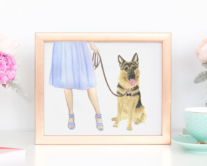 Custom German Shepherd Dog Mom Print