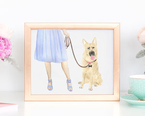 Custom German Shepherd (Black & Tan) Dog Mom Print