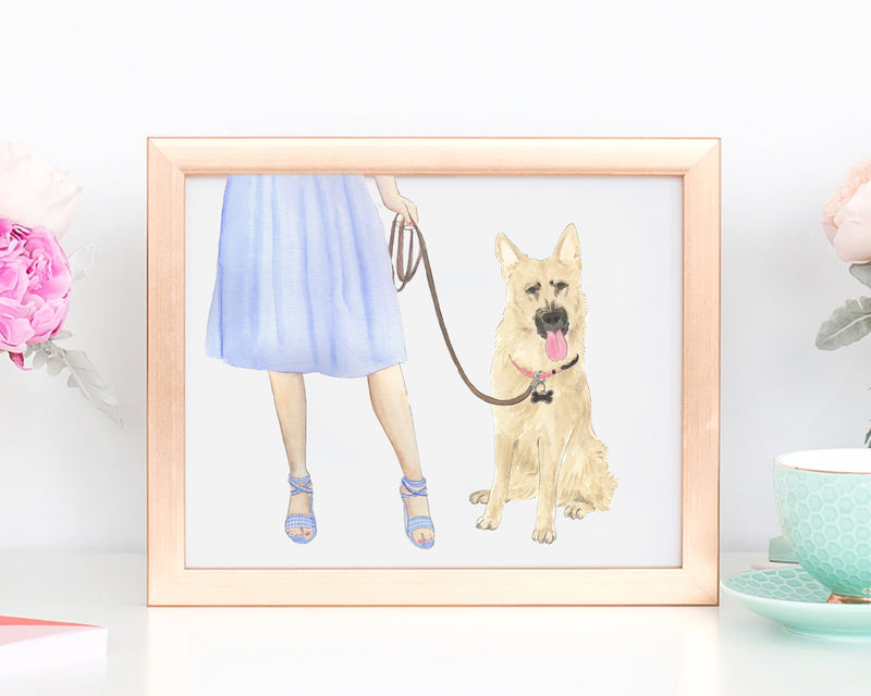 Custom German Shepherd (Black & Tan) Dog Mom Print