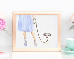 Custom Shih Tzu (Brown & White) Dog Mom Print