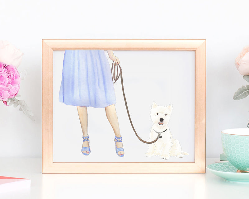 Custom West Highland Terrier Dog Mom Print