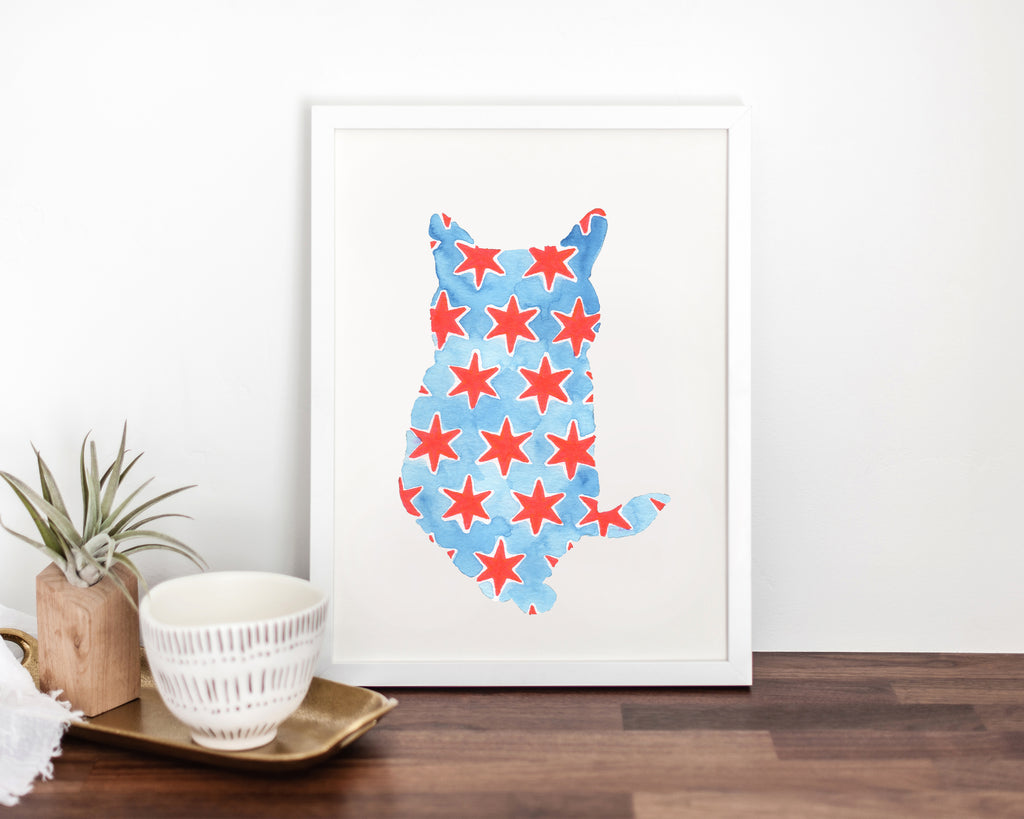 Chicago Cat Fine Art Print (#2)