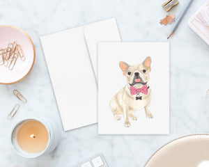 Frenchie (Fawn) Big Baby Folded Cards (set of 10)