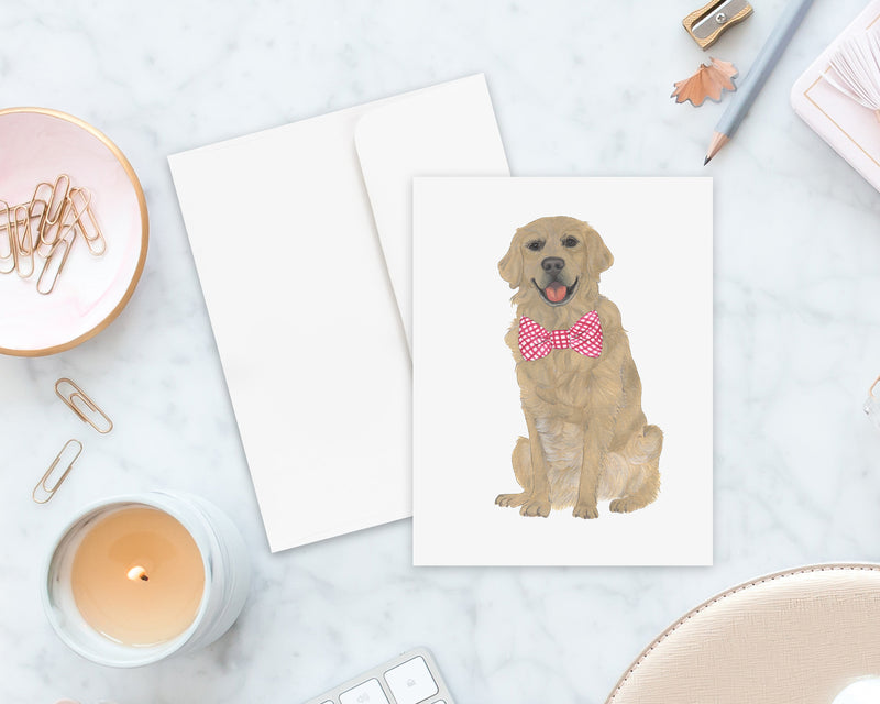 Golden Retriever Big Baby Folded Cards (set of 10)
