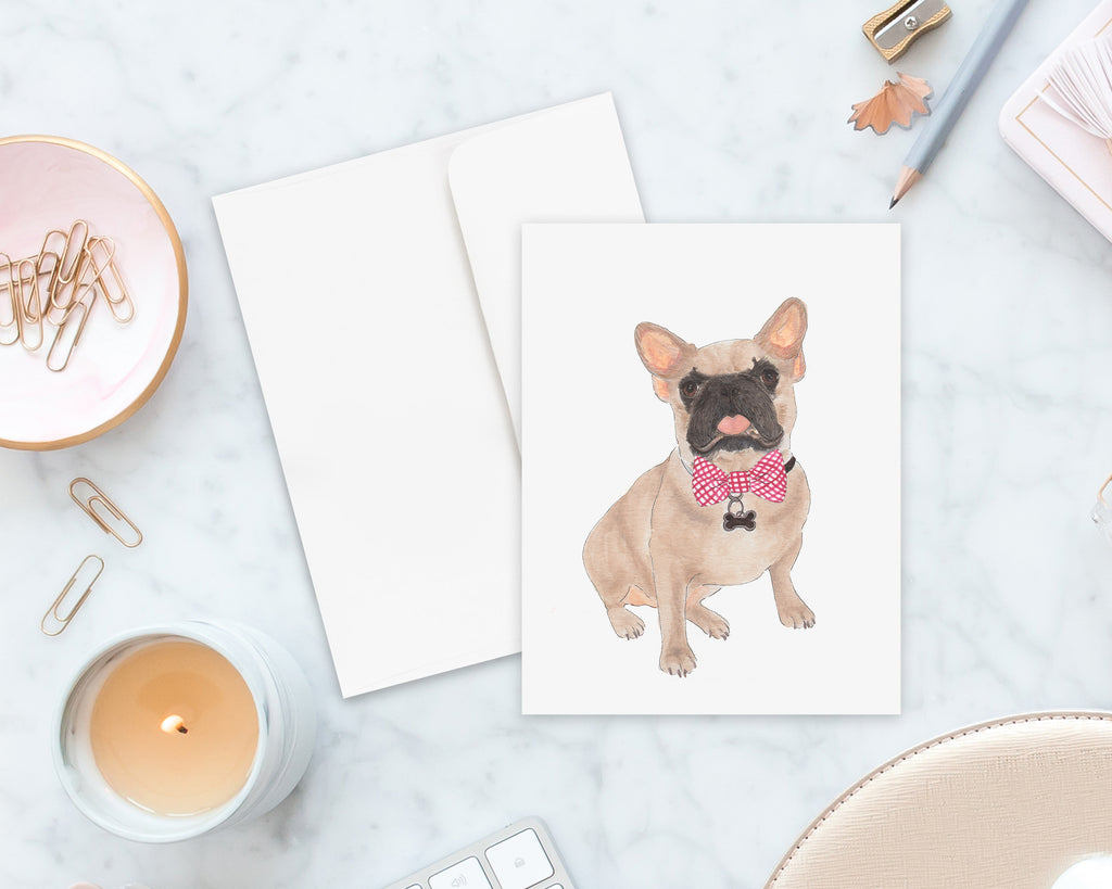 Masked Frenchie Big Baby Folded Cards (set of 10)