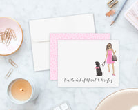 Olivia & The Lab (Black) Flat Cards (set of 10)