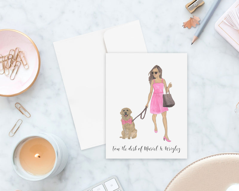 Olivia & The Golden Folded Cards (set of 10)
