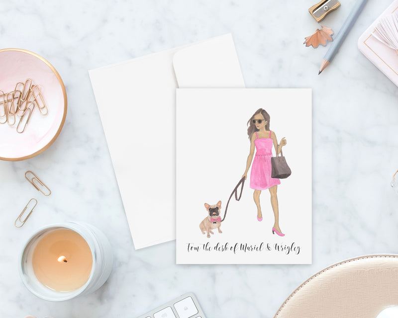 Olivia & The Frenchie (Masked) Folded Cards (set of 10)