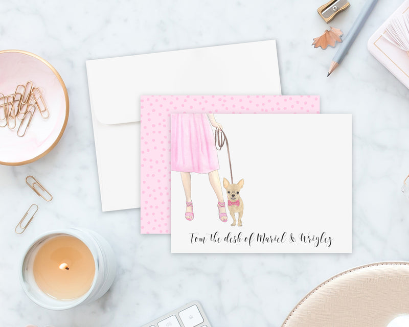 Chihuahua Walkin' Flat Cards (Set of 10)
