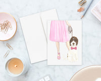 Custom Dog Walkin' Folded Cards (Set of 10)