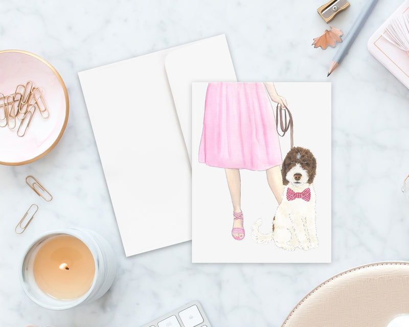 Custom Dog Walkin' Folded Cards (Set of 10)