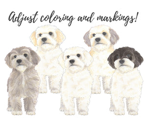 White Floof Walkin' Folded Cards (Set of 10)
