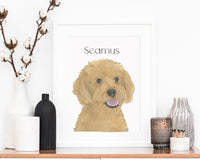 Personalized Doodle (Red, Golden, Apricot) Fine Art Prints