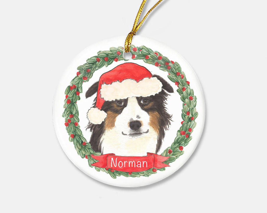 Personalized Australian Shepherd Christmas Ornament