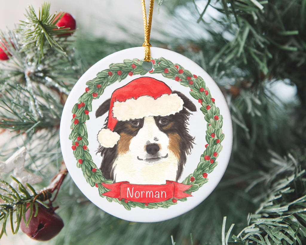 Personalized Australian Shepherd Christmas Ornament