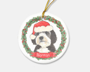 Personalized Bernedoodle Christmas Ornament