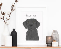 Personalized Labrador (Black) Fine Art Prints