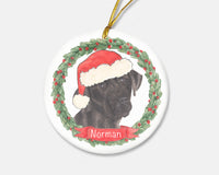 Personalized Labrador (Black) Christmas Ornament