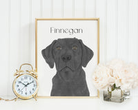 Personalized Labrador (Black) Fine Art Prints