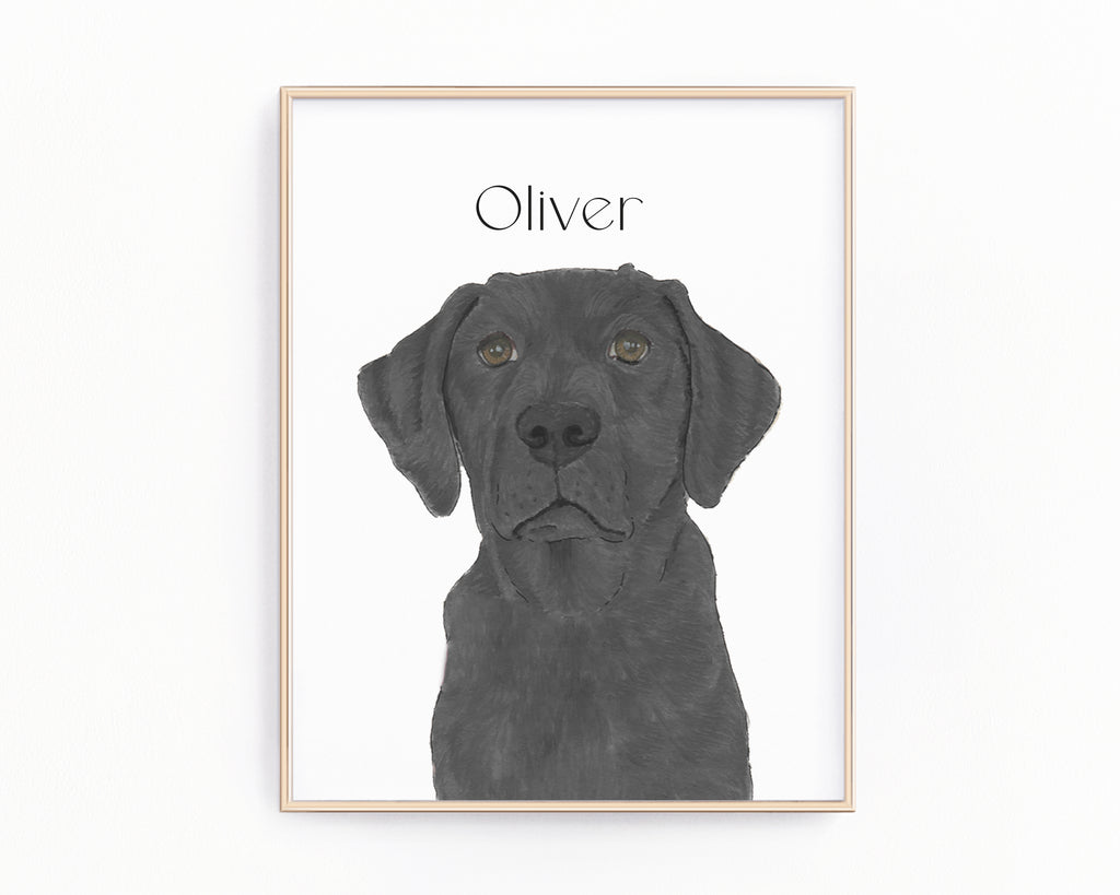 Personalized Labrador (Black) Fine Art Prints