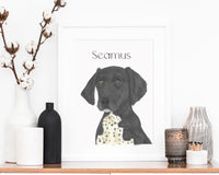 Personalized German Shorthaired Pointer (Black) Fine Art Prints