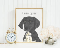 Personalized German Shorthaired Pointer (Black) Fine Art Prints