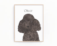 Personalized Poodle (Black) Fine Art Prints