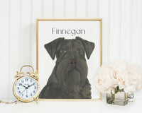 Personalized Schnauzer (Black) Fine Art Prints