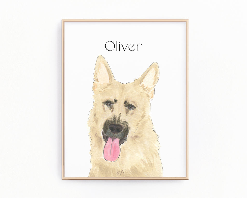 Personalized German Shepherd (Black & Tan) Fine Art Prints