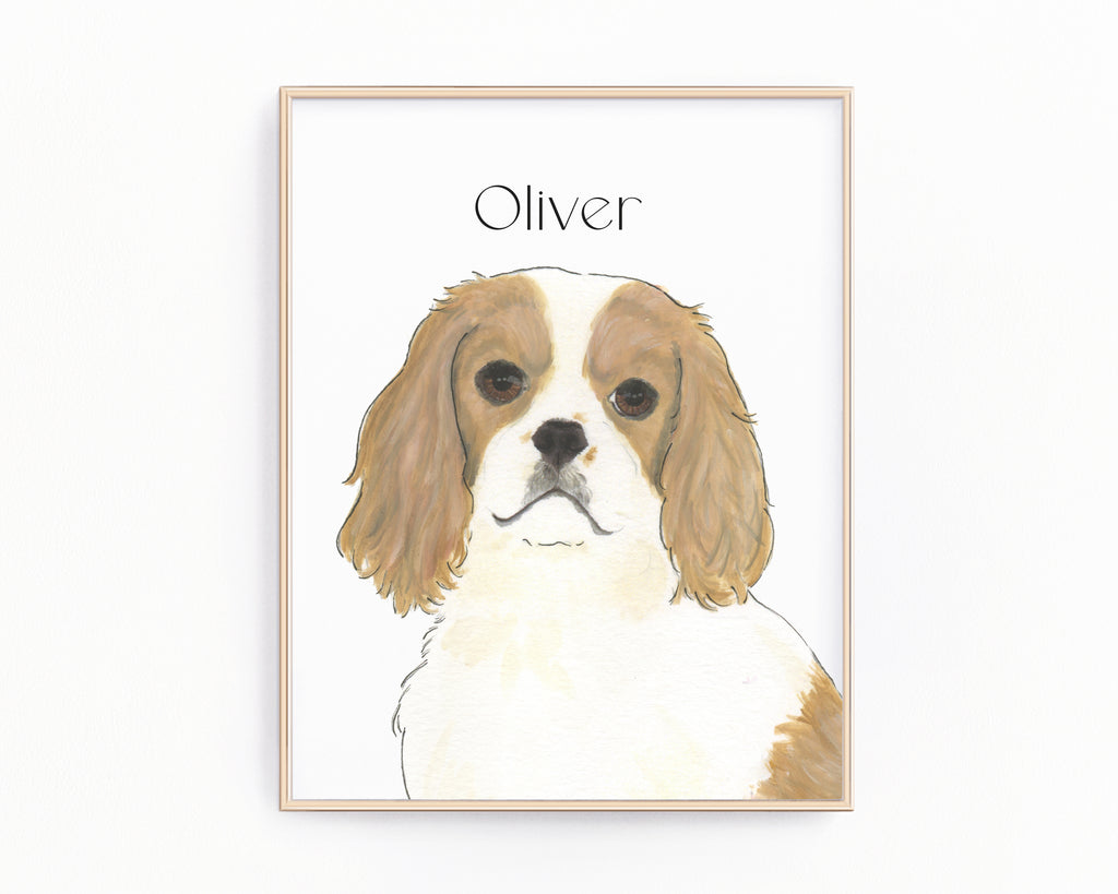 Personalized Cavalier King Charles Spaniel (Blenheim) Fine Art Prints