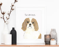 Personalized Cavalier King Charles Spaniel (Blenheim) Fine Art Prints