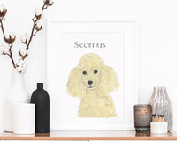 Personalized Poodle (Blonde) Fine Art Prints