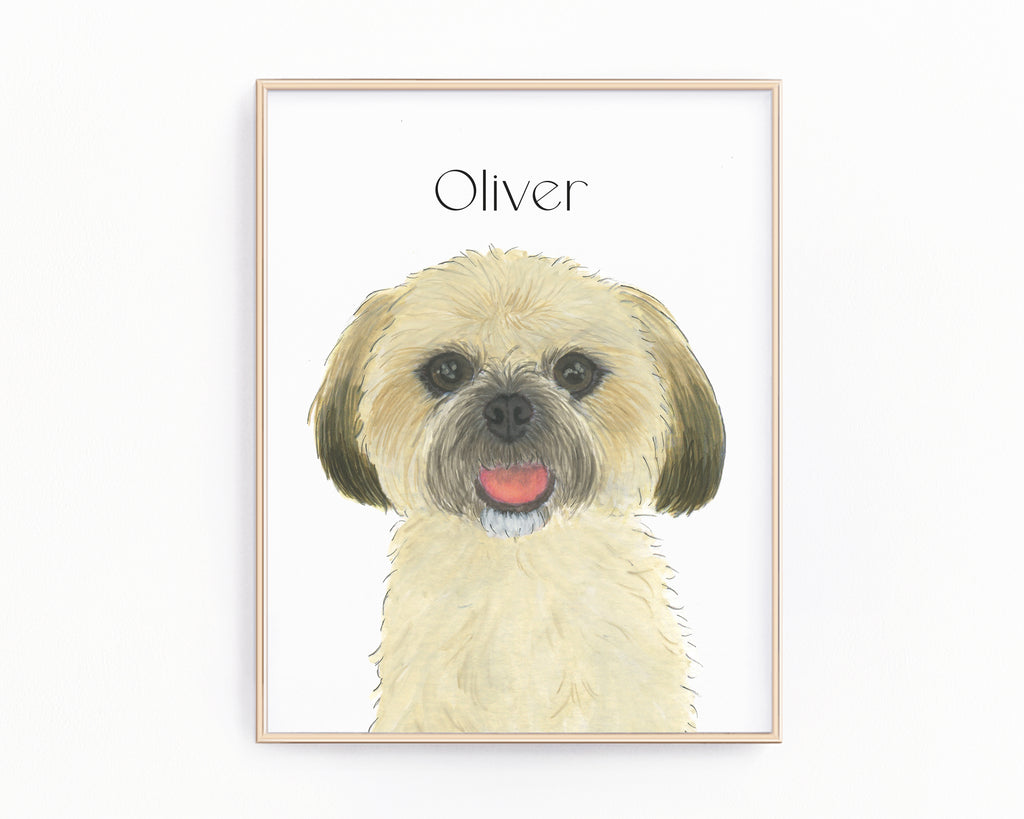 Personalized Shih Tzu (Golden) Fine Art Prints