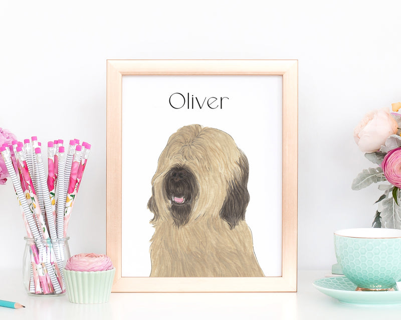 Personalized Briard Fine Art Prints