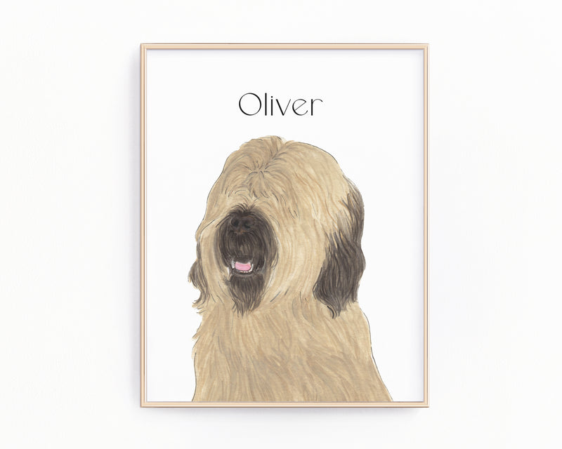 Personalized Briard Fine Art Prints