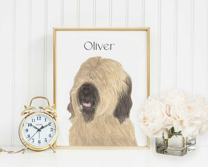 Personalized Briard Fine Art Prints