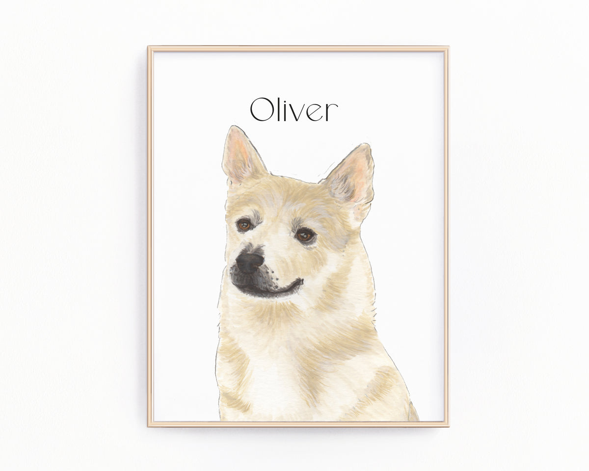 Personalized Norwegian Buhund Fine Art Prints