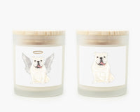 English Bulldog (White) Candle