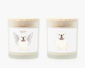 English Bulldog (White) Candle